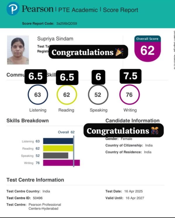 PTE ACADEMIC CERTIFICATE - Image 3