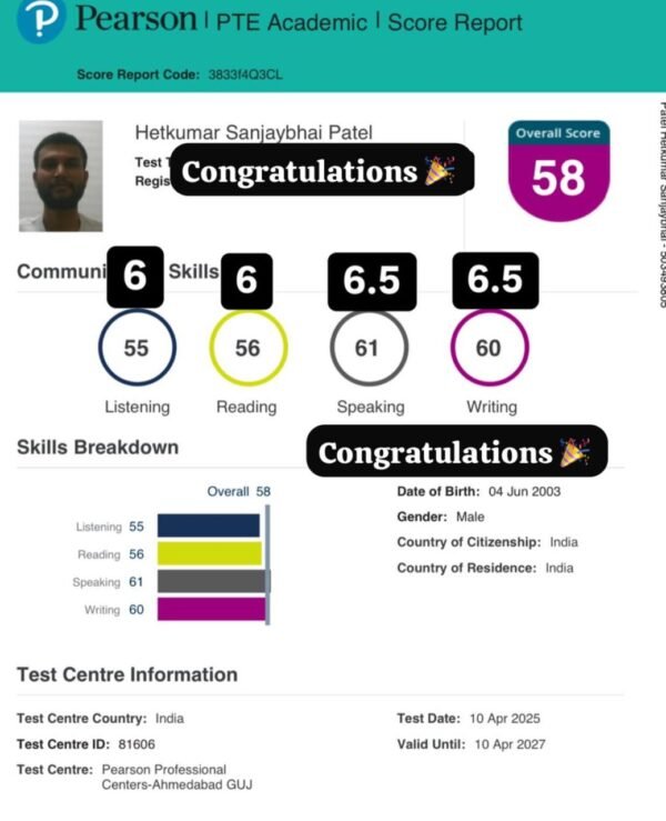 PTE ACADEMIC CERTIFICATE - Image 5